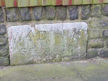 Ipswich Historic Lettering: Artillery barracks markers WD3