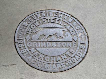 Ipswich Historic Lettering: Manhole cover
