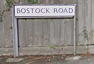 Ipswich Historic Lettering: Bostock Road sign