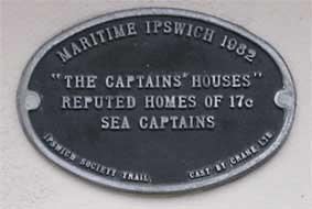 Ipswich Historic Lettering: Captains plaque small