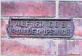 Ipswich Historic Lettering: Alfred Coe builders sign thumb
