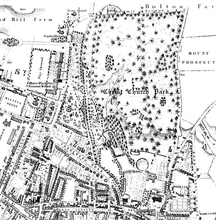 Ipswich Historic Lettering: Christchurch Park map 1867