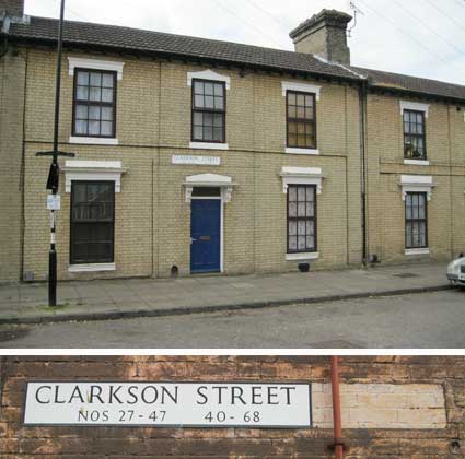 Ipswich Historic Lettering: Clarkson St sign