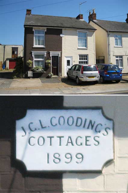 Ipswich Historic Lettering: JGL Gooding's Cottages
