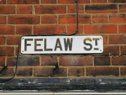 Ipswich Historic Lettering: Felaw Street 3