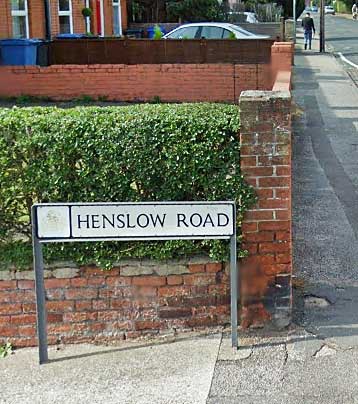 Ipswich Historic Lettering: Henslow Road sign