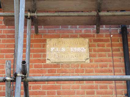 Ipswich Historic Lettering: Henslow Terrace FLS 1