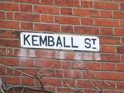 Ipswich Historic Lettering: Kemball Street sign