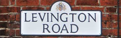 Ipswich Historic Lettering: Levington Road street sign