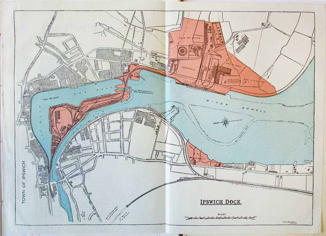 Ipswich Historic Lettering: Royal Show Orwell map 1934