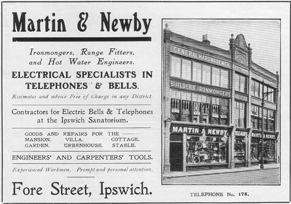 Ipswich Historic Lettering: Martin & Newby 1912