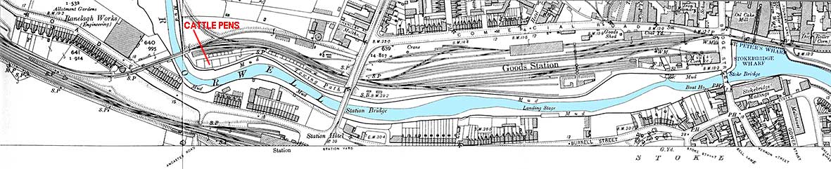 Ipswich Historic Lettering: Orwell River railway map 1902