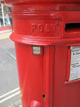 Ipswich Historic Lettering: Museum St pillar box 3