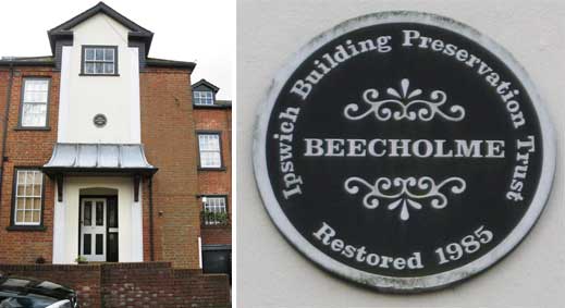 Ipswich Historic Lettering: Beecholme plaque