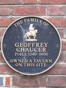 Ipswich Historic Lettering: Geoffrey Chaucer plaque