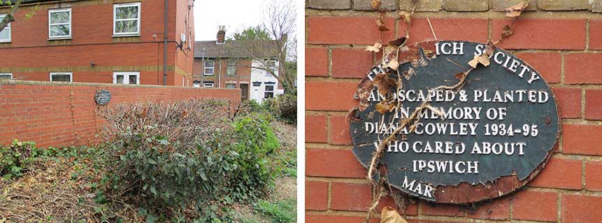 Ipswich Historic Lettering: Diana Cowley plaque