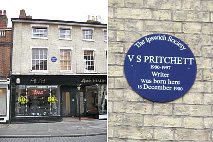 Ipswich Historic Lettering: V.S. Pritchett plaque