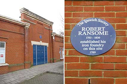 Ipswich Historic Lettering: Robert Ransome plaque