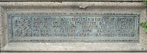 Ipswich Historic lettering: Princes Street Bridge 4