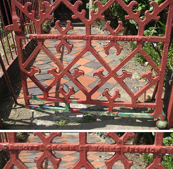 Ipswich Historic Lettering: Abbott Crown Works railings