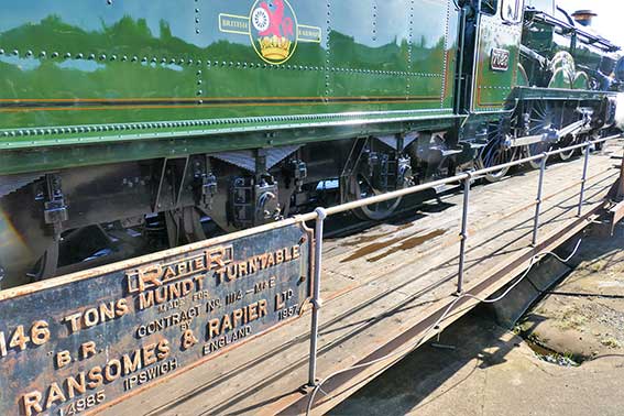 Ipswich Historic Lettering: Ransomes Rapier turntable Tyseley