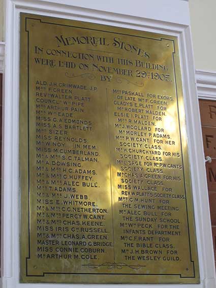 Ipswich Historic Lettering: Alan Road Methodist Church 7a