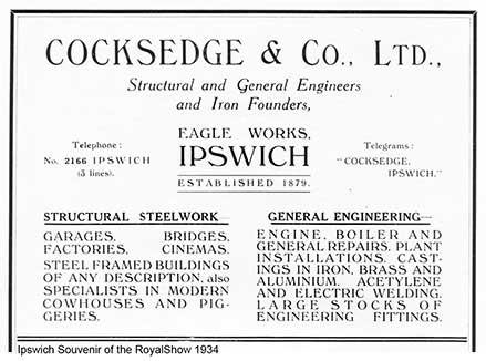 Ipswich Historic Lettering: Cocksedge advert