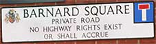Ipswich Historic Lettering: Barnard Square sign