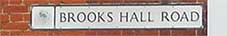 Ipswich Historic Lettering: Brooks Hall Road small sign