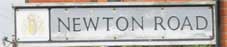 Ipswich Historic Lettering: Newton Rd sign small