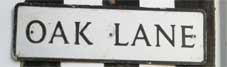 Ipswich Historic Lettering: Oak Lane small