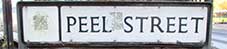 Ipswich Historic Lettering: Peel Street sign small