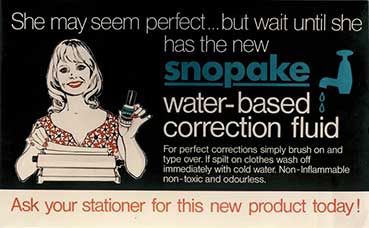 Ipswich Historic Lettering: Snopake advertisement 1960s?