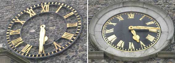 Ipswich Historic Lettering: St Clement Church clocks