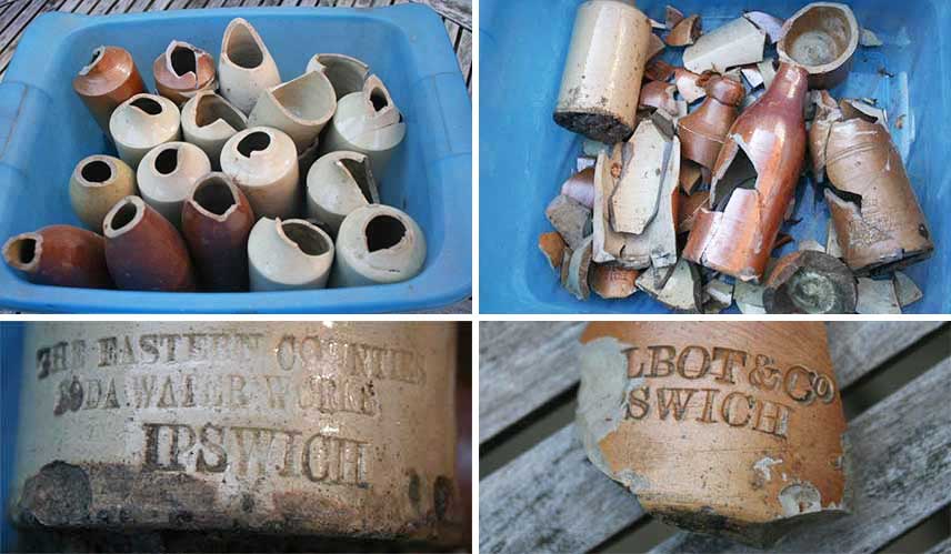 Ipswich Historic Lettering: Talbot bottle remnants