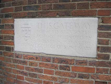 Ipswich Historic Lettering: Wolsey Gate plaque