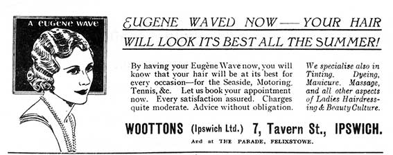 Ipswich Historic Lettering: Wootons advertisement 1934