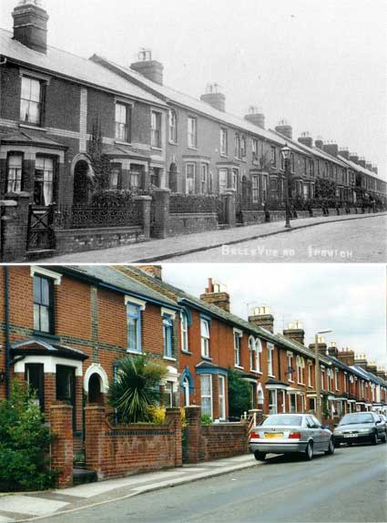 Ipswich Historic Lettering: Belle Vue Road old & new