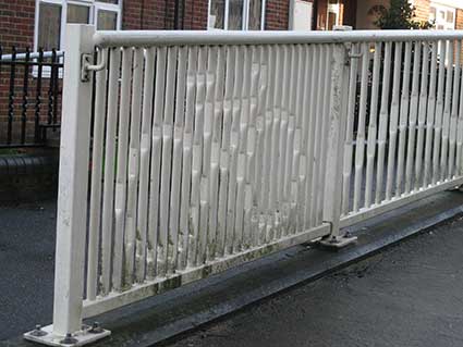 Ipswich Historic Lettering: Bicycle railings 2