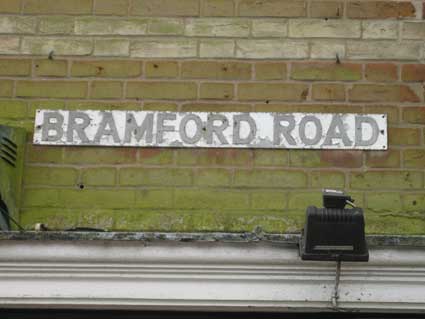 Ipswich Historic Lettering: Bramford Road sign