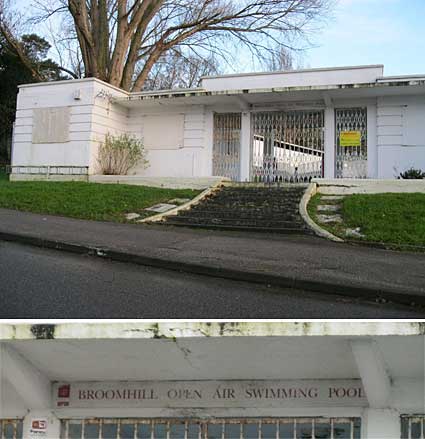 Ipswich Historic Lettering: Broomhill Pool