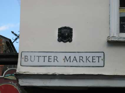 Ipswich Historic Lettering: Butter Market sign 1