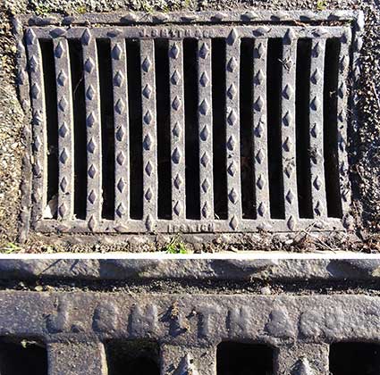 Ipswich Historic Lettering: Chistchurch Park J. Smith drain cover