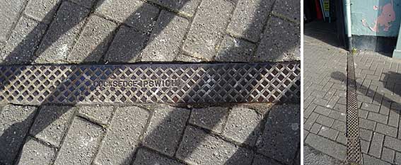 Ipswich Historic Lettering: Cocksedge drain cover 3