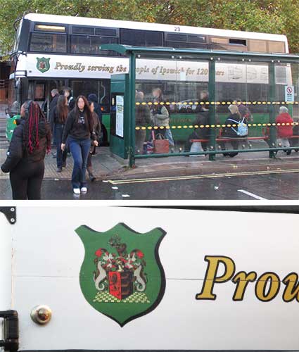 Ipswich Historic Lettering: Ipswich Buses crest 2025