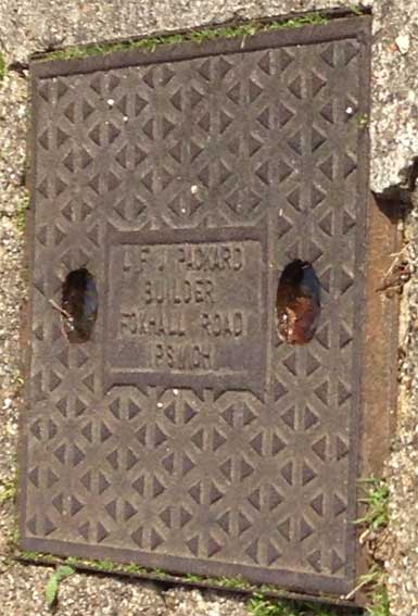 Ipswich Historic Lettering: Drain cover Greatrex 3