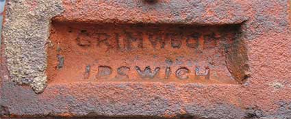 Ipswich Historic Lettering: Grimwood Ipswich brick