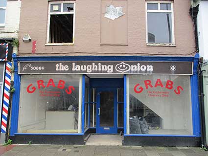 Ipswich Historic Lettering: Laughing Onion, Tacket Street