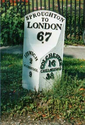 Ipswich Historic Lettering: Milepost 3