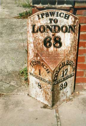 Ipswich Historic Lettering: Milepost 4